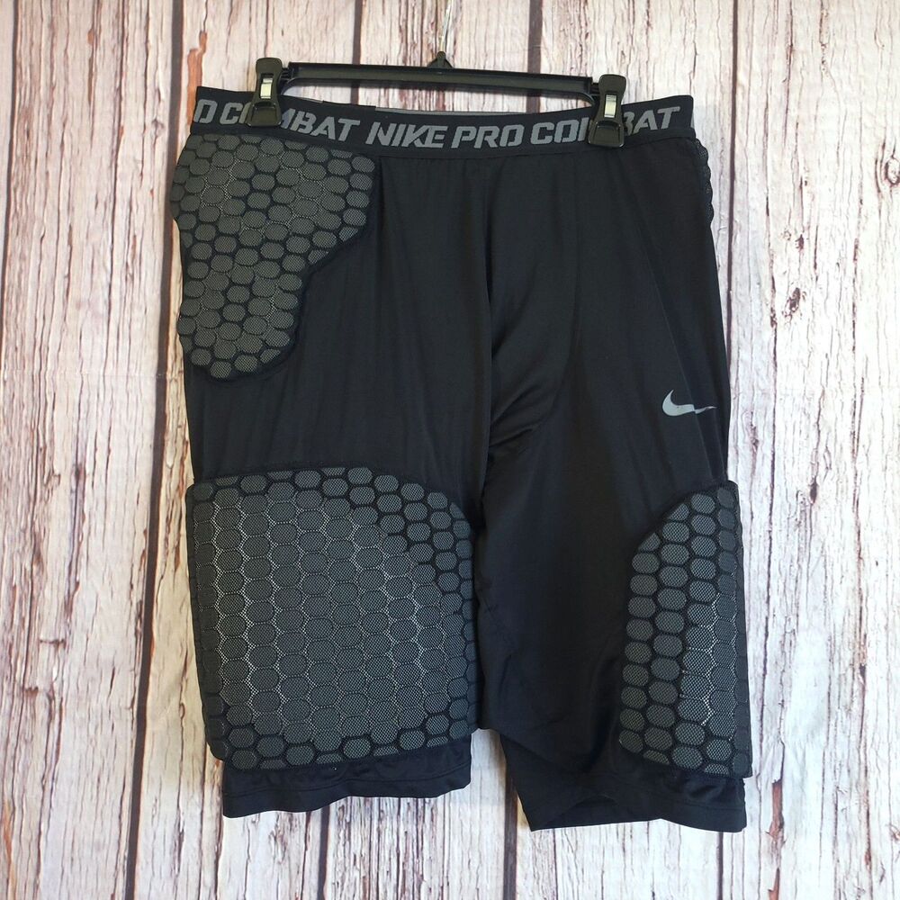 Nike Pro Combat Dri-FIT Padded Football Compression Shorts Men's XXL Black/Gray